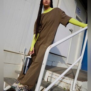 Free People Hot Shot Tee Onesie in Winter Forest